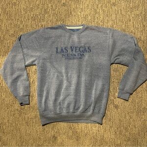 Las Vegas Nevada Women's Blue Crew Neck Sweater